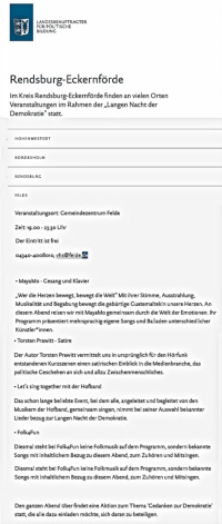 Das Programm der Letzten Nacht der Demokratie 2024